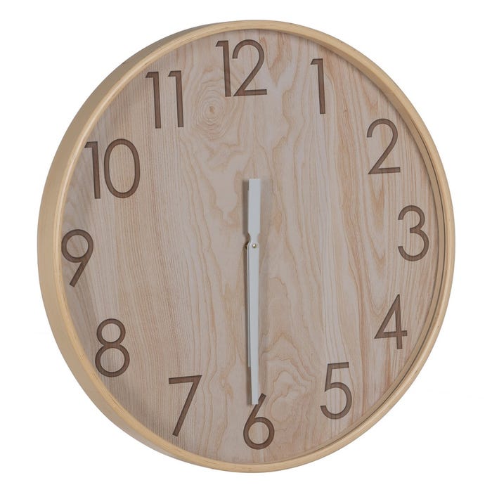Reloj Natural Madera Decoración 60 X 60 X 5,50 Cm