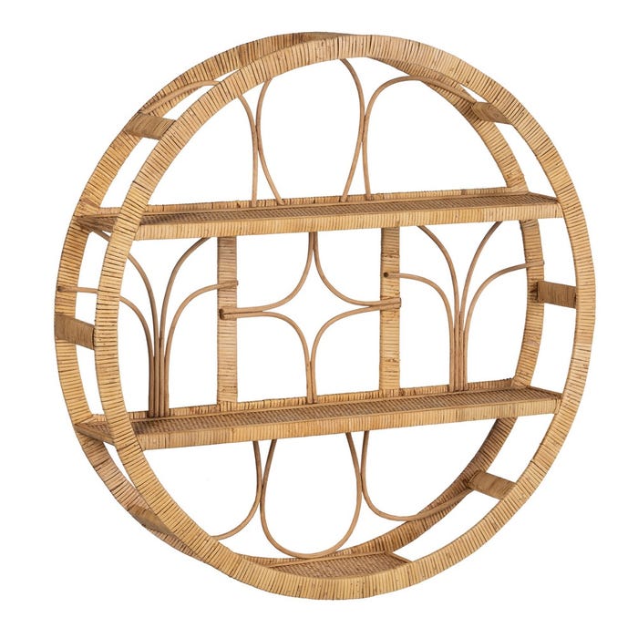 Estante Natural Ratán Decoración 80,50 X 15 X 80,50 Cm