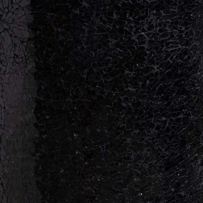 Jarrón Negro Fibra De Vidrio Decoración 34 X 34 X 127 Cm