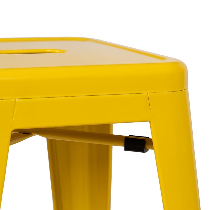 Taburete Amarillo Metal Dallas 43,50 X 43,50 X 76,50 Cm
