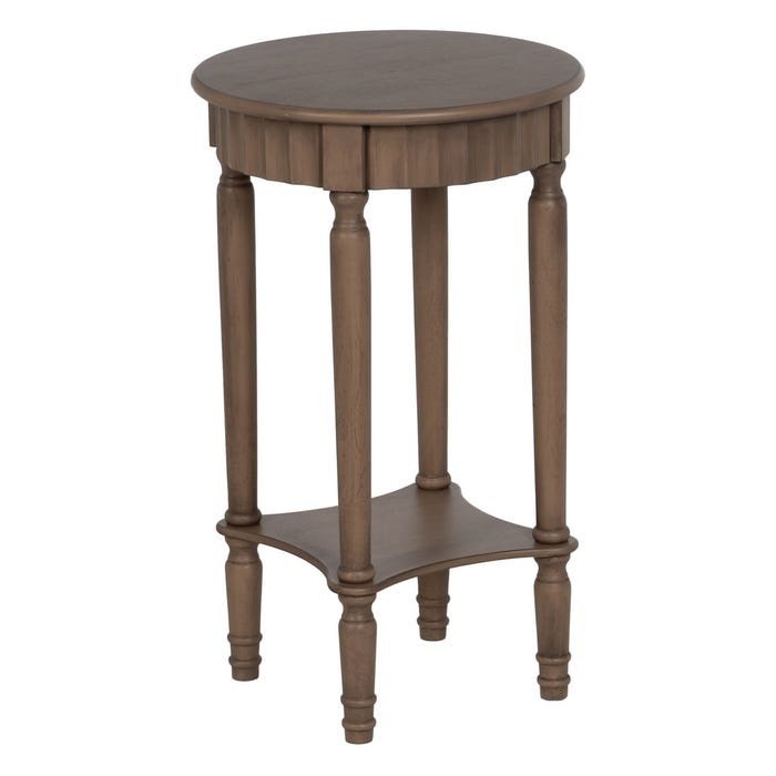 Mesita Auxiliar Marrón Dm-Madera 40 X 40 X 66 Cm