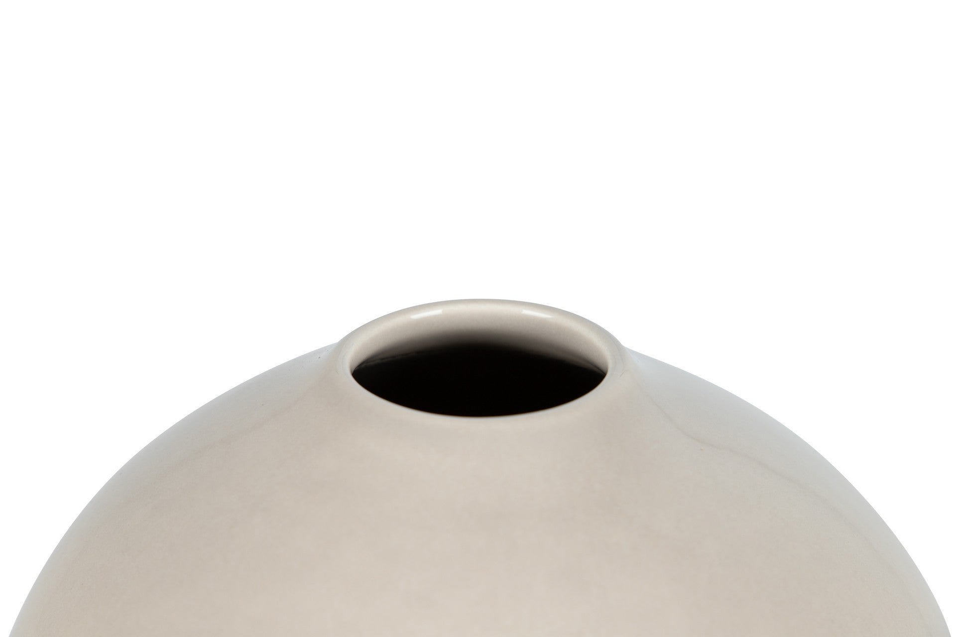 Florero ceramica beige blanco 21x21x40 cm