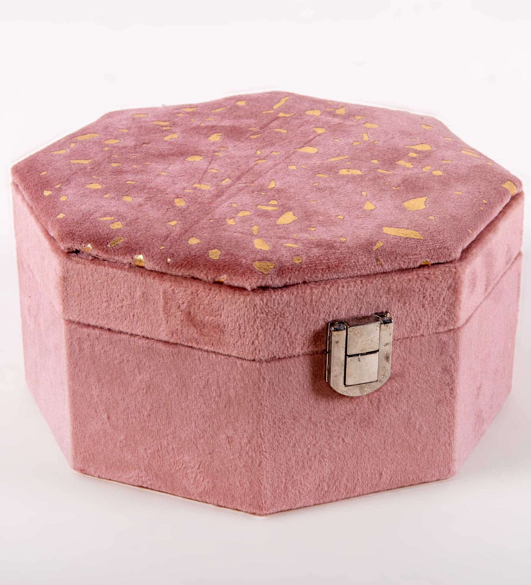Caja oct 16*7.5*16 terc rosa pintitas dorada