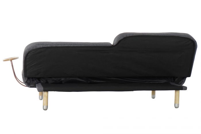 Sofa Cama Poliester Rubberwood 200X72X80 Gris