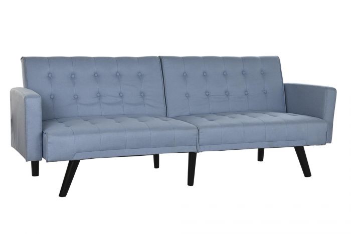Sofa Cama Poliester Madera 200X80X75 Azul