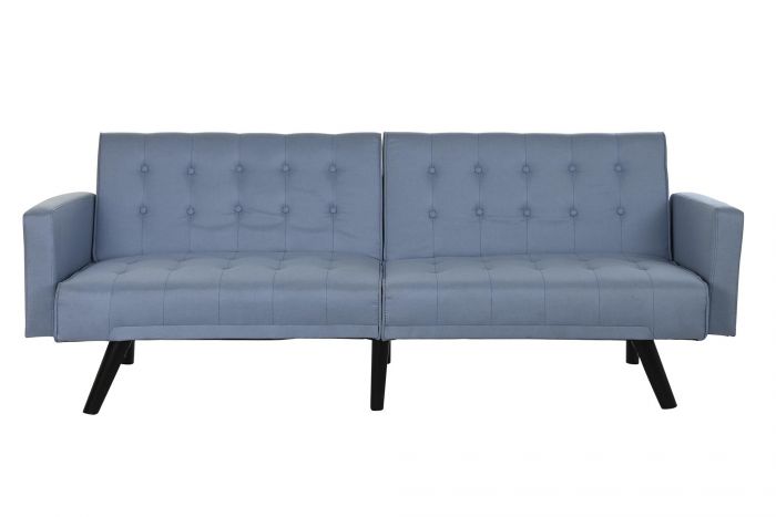 Sofa Cama Poliester Madera 200X80X75 Azul