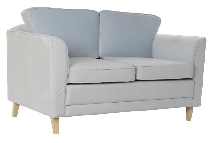 Sofa Poliester Madera 136X76X82 Azul Celeste