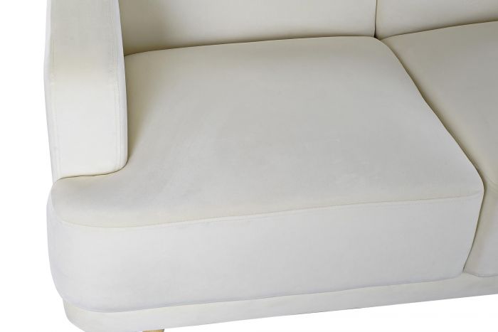 Sofa Poliester Metal 135X70X76 Crema