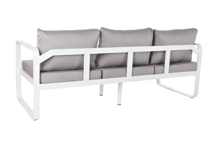 Sofa Set 4 Aluminio Poliester 184X72X78 Gris