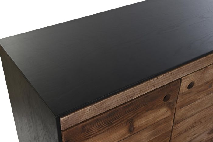 Buffet Madera Reciclada Pino 180X48X76 Negro