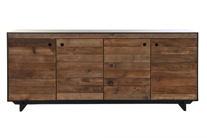 Buffet Madera Reciclada Pino 180X48X76 Negro