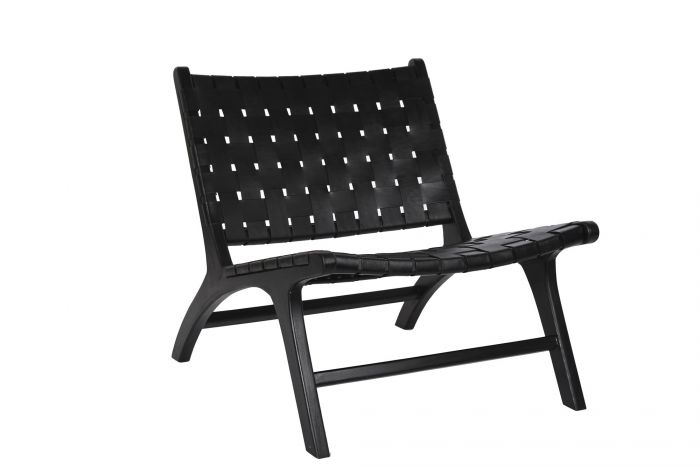 Silla Teca Piel 65X79X70 Negro