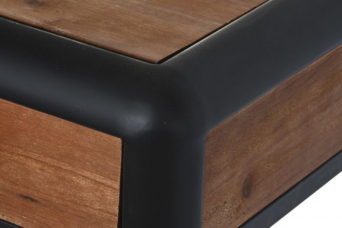 Mesa Comedor Abeto Metal 160X80X79 Marron Oscuro