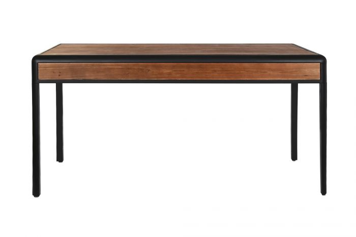 Mesa Comedor Abeto Metal 160X80X79 Marron Oscuro