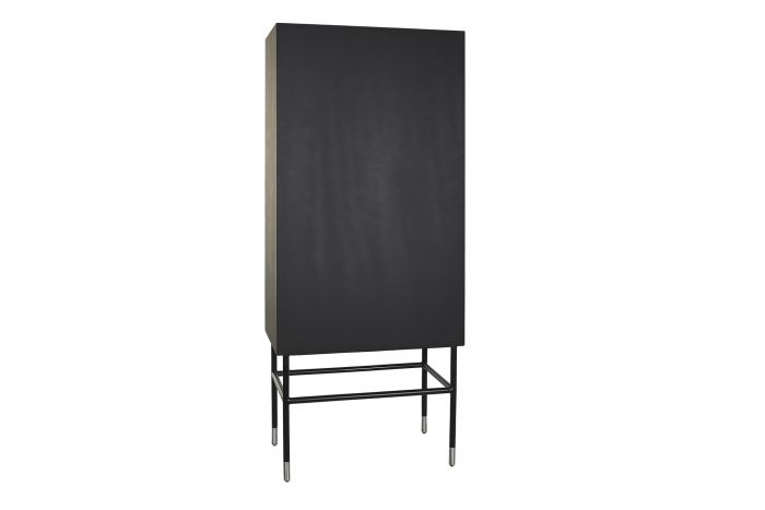 Armario Mdf Hueso 75X40X181 Negro